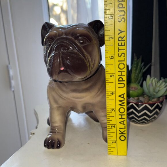 Milo Ceramic VTG Pug English Bulldog Sitting Statue Figurine Tongue Sticking Out - Picture 3 of 14
